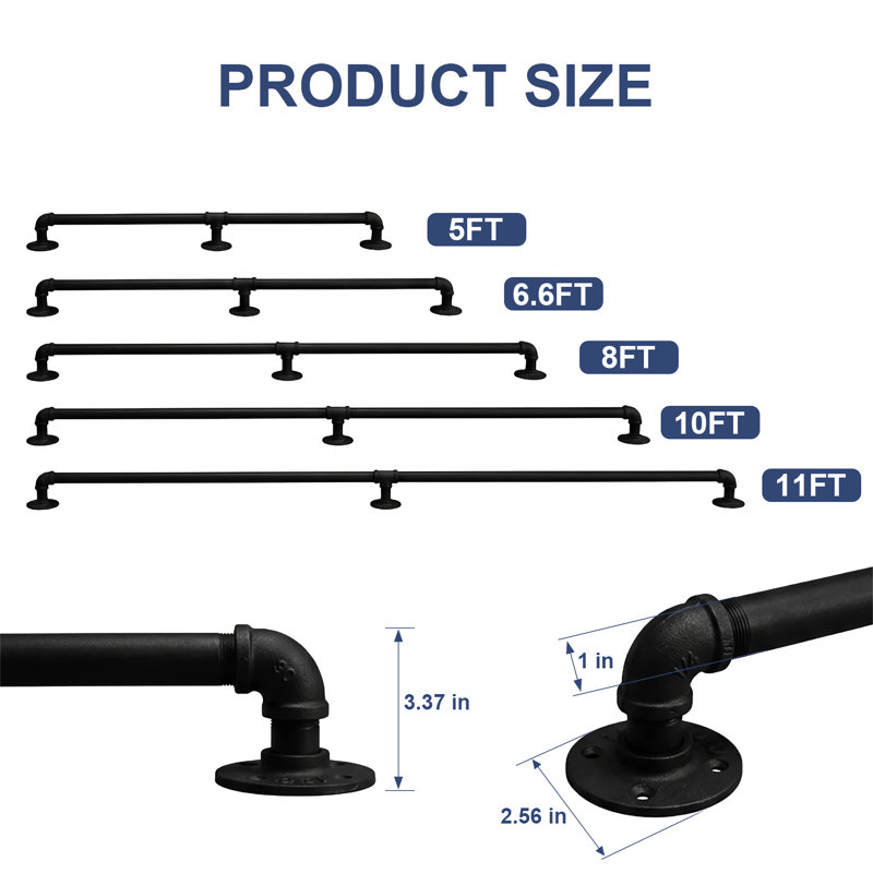 H 120 po x l 3,3 po x P 3/4 po, 10FT