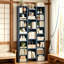 Bibliothèque de 71 pouces de hauteur, 21 cubes, 8 tablettes réglables, bleu-130624852-130624849