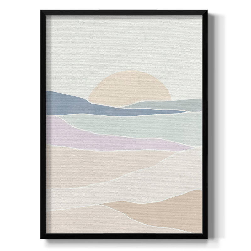 «Coastal Seas IV», reproduction encadrée, Toile encadrée noire, Pas de tapis