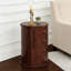 Table d'appoint ronde en bois avec 4 tiroirs