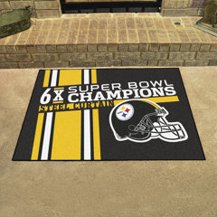 NFL Pittsburgh Steelers Tailgater Mat Rectangular Outdoor Area Rug