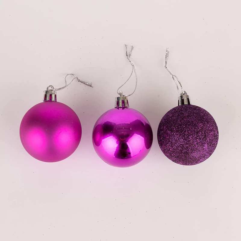 5cm Polyvinyl Chloride (PVC) Ball Ornament, Purple