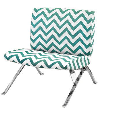 Accent Chair, Armless, Fabric, Living Room, Bedroom, Fabric, Chrome Metal, Contemporary, Modern