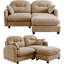 Canapé modulaire en L avec repose-pieds Chenille-521556247