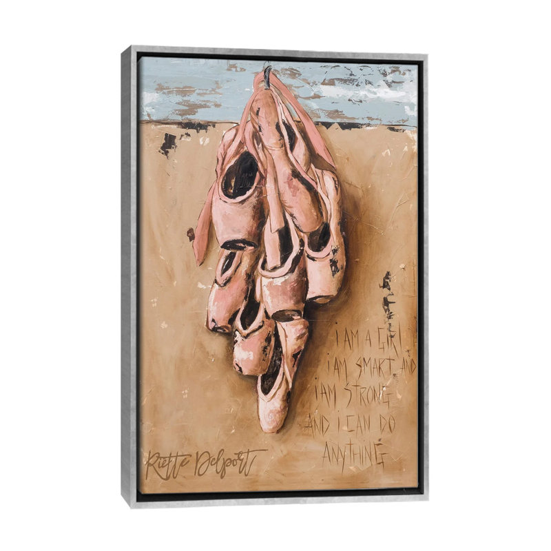 I Am A Girl , H 60 po x l 40 po, Impression sur toile flottante sans passe-partout, Silver