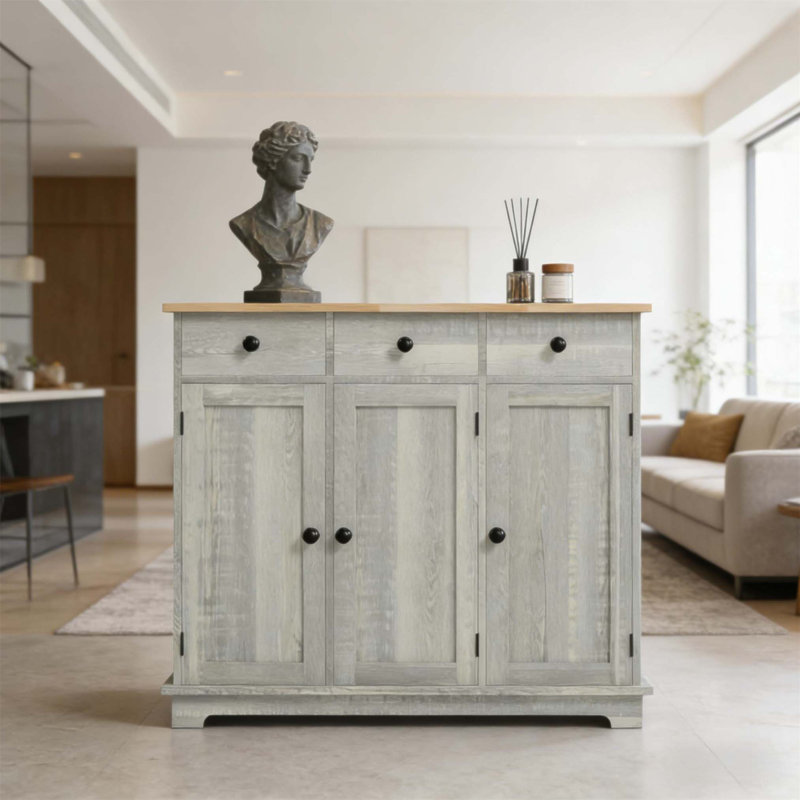 Armoire d'appoint polyvalente pour hall d'entrée avec tablettes réglables et grands tiroirs pour l'organisation de la maison