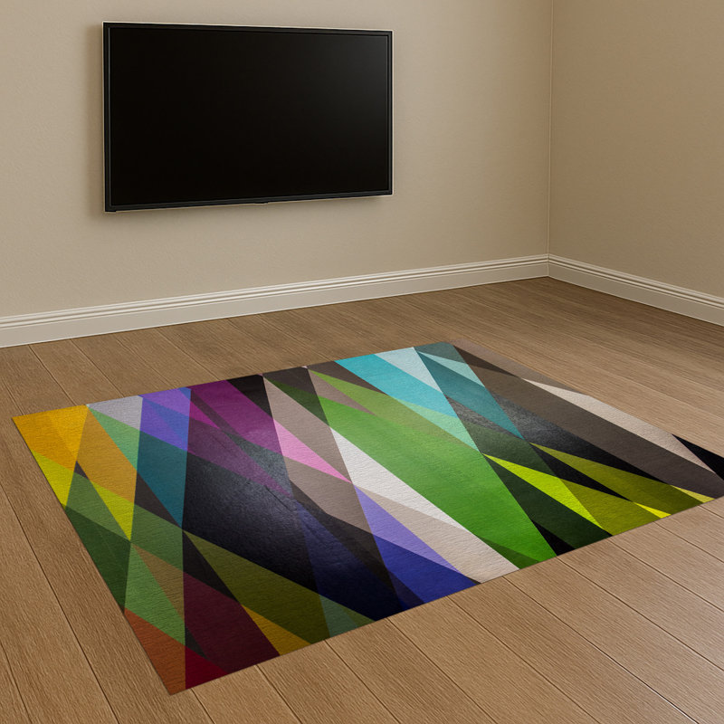 Geometric Area Rug, Runner 70 x 140 cm