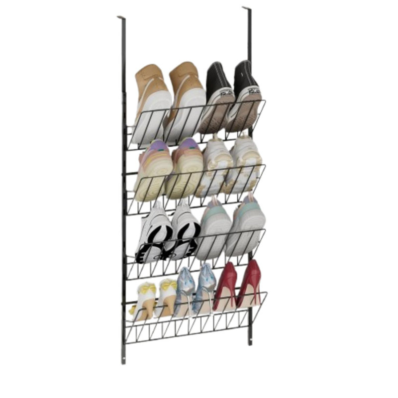 Rangement de chaussures réglable à 4 niveaux au-dessus de la porte