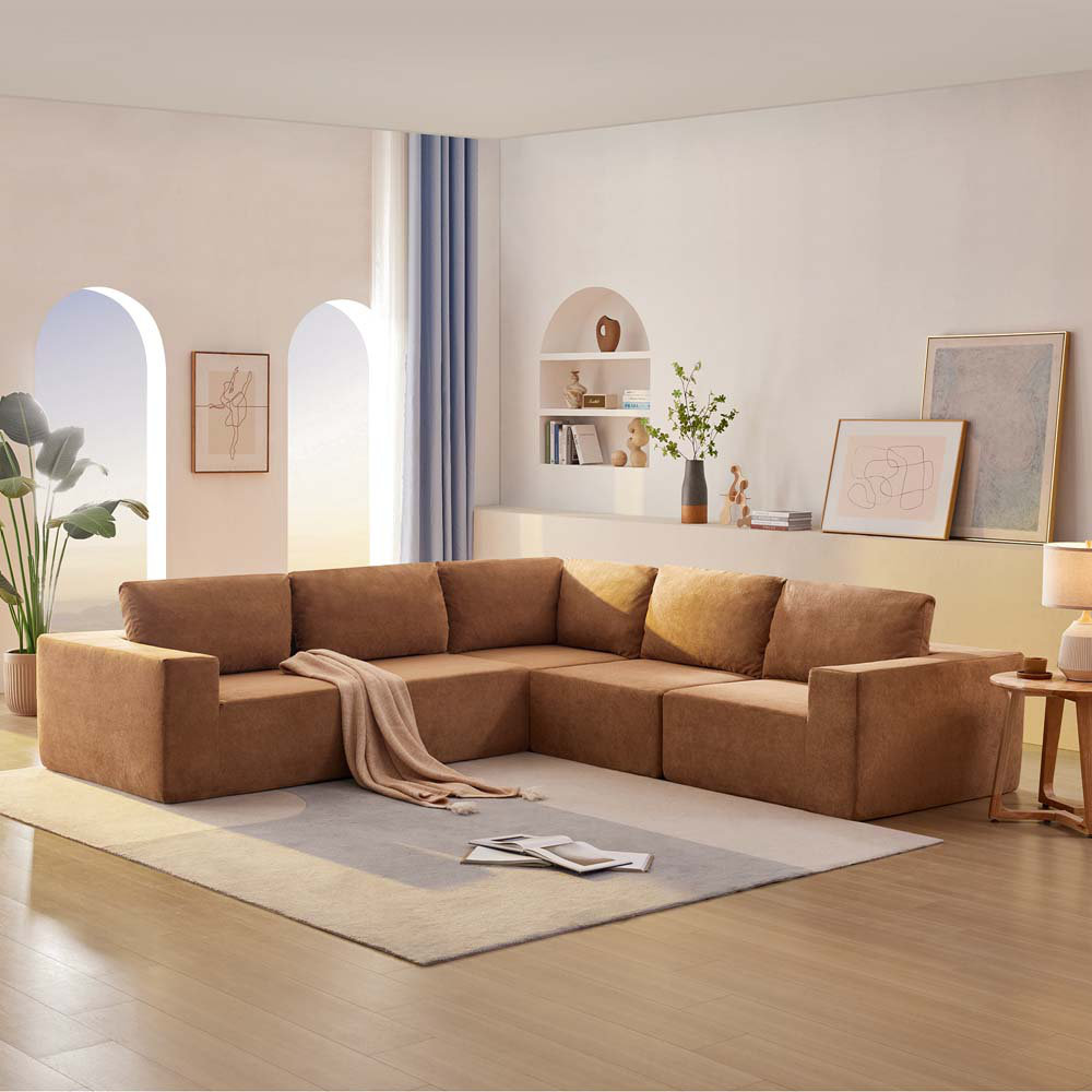 Latitude Run® Modular L Shaped Sectional Sofa,Luxury Floor Couch Set ...