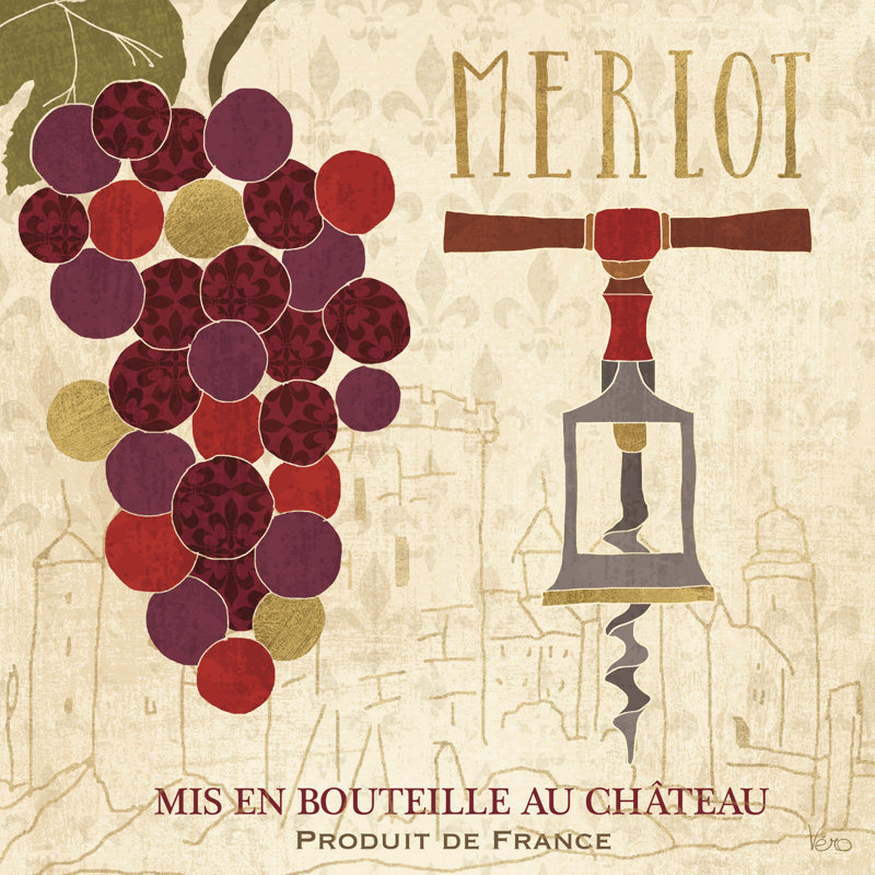 Wine Collage III by Veronique Charron - No Frame Print on Canvas, 51cm H x 51cm W x 3.8cm D