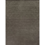 Hand Knotted Geometric Area Rug in Gray/Dark Gray