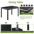 Compact wooden rectangular dining table: space-saving black design for 4 people, perfect for small kitchens & dining areas