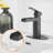 Waterfall Single Hole Bathroom Faucet Single-Handle Bathroom Sink Faucet with Water Supply Hose