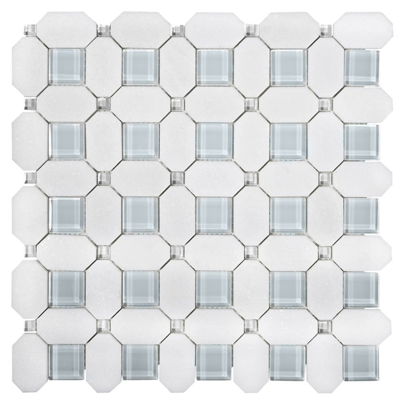 12" x 12" Marble Look Subway Wall & Floor Tile