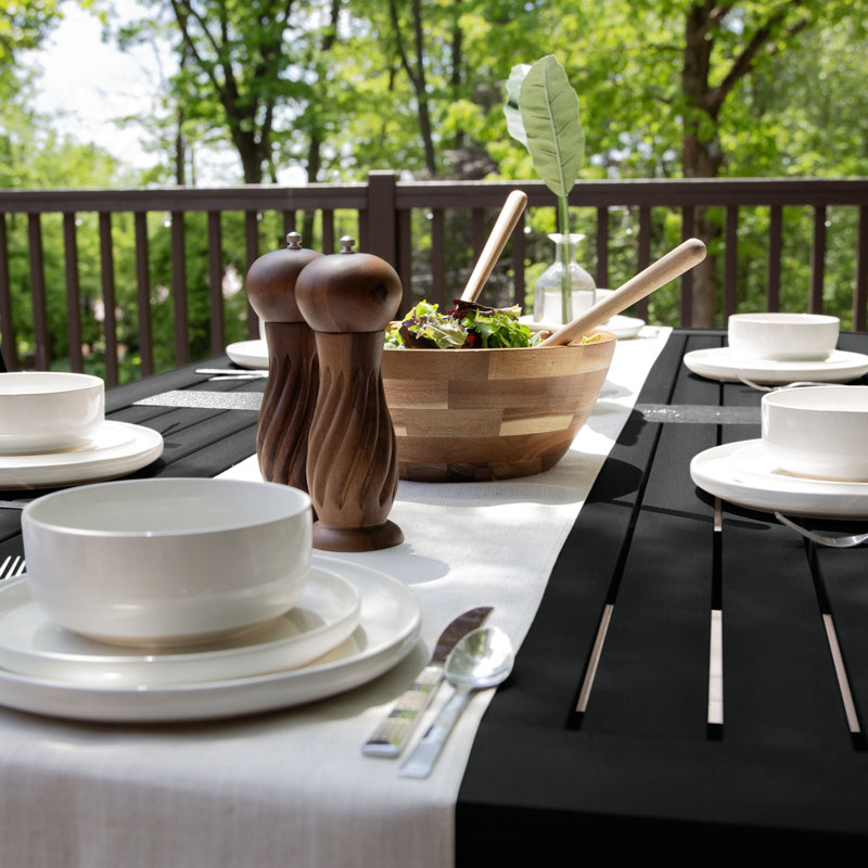 Ensemble repas pour 6 personnes Kile, Noir, L 84 po x l 42 po x H 30 po