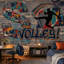 Papier peint mural graffiti brique-129175275-129175279