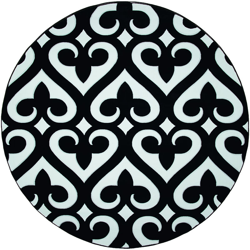Zabala Geometric Indoor Rug, Round 7'10"
