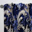 Panneaux de rideaux floraux bleu cobalt à motif baroque victorien I-95457720
