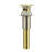 Brushed Gold 4 Inch 2 Handle Centerset Lead-Free Bathroom Faucet, Swivel Spout With Copper Pop Up Drain And 2 Water Supply Lines