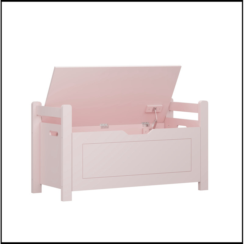 Banc avec rangement rabattable et siège souple, Pink