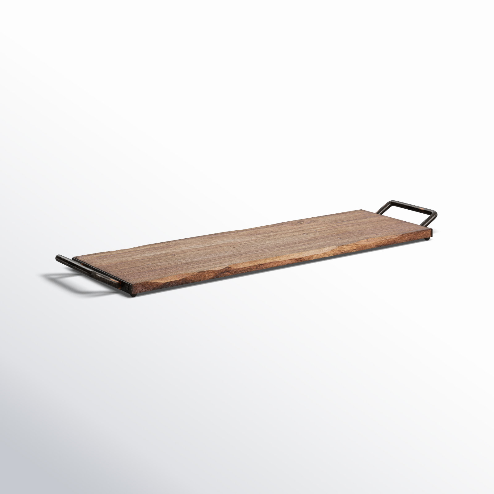 Alina Metal Tray - Set of 1, 2" H x 26" W x 7" D, Brown