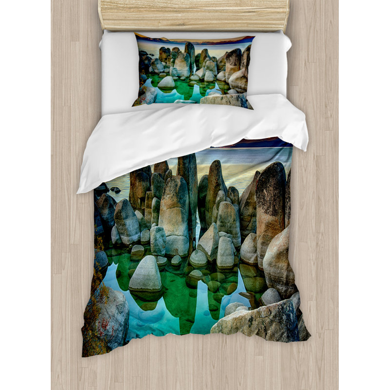 Rustic Polyester Duvet Cover, Twin Duvet Cover + 1 Sham