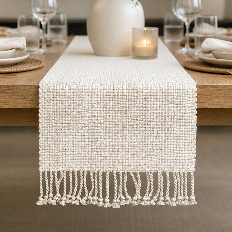 Chemin de table Pebble, Beige