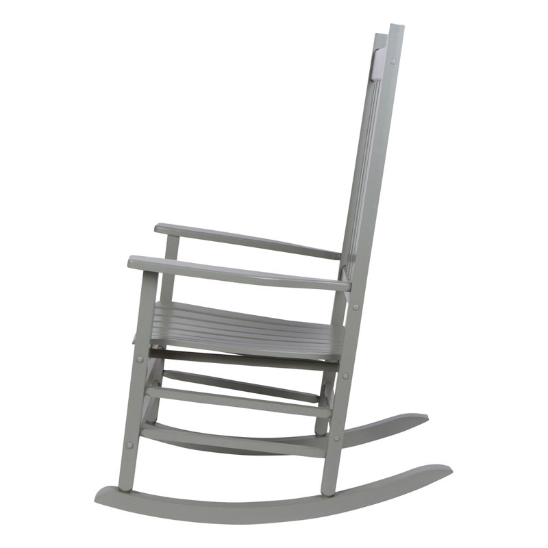 Chaise berçante d'extérieur avec housse de chaise berçante Emjay, Gris ardoise