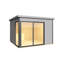  Domeo 1 - 10 x 10 Ft. Premium Log Cabin With Aluminium Sliding Doors (44mm)