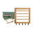 Swivel Bamboo Wall Mount Clothes Drying Rack with 5 Hooks, Natural