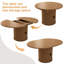 Table de salle à manger extensible de style campagne moderne | Base de rangement cachée à 8 compartiments | 4 à 6 places-1327228619