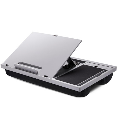 Adjustable Laptop Desk With Cushion, Mouse Pad & Cellphone Slot, Laptop Stand For Bed & Couch