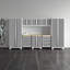 Ensemble de 9 armoires de garage grises Bold XL Series avec outil, base, armoires murales, 30 po Casiers-119048792