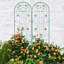 Treillis de jardin en métal antirouille 86,7 po x 19,7 po, support à 2 fleurs pour plantes grimpantes d'extérieur 86,7 po x 19,7 po