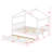 Wooden House Bed With Trundle-443331265