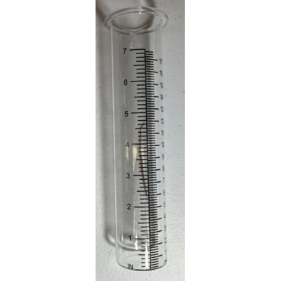 8.25" x 2.25" Rain Gauge Glass Tube