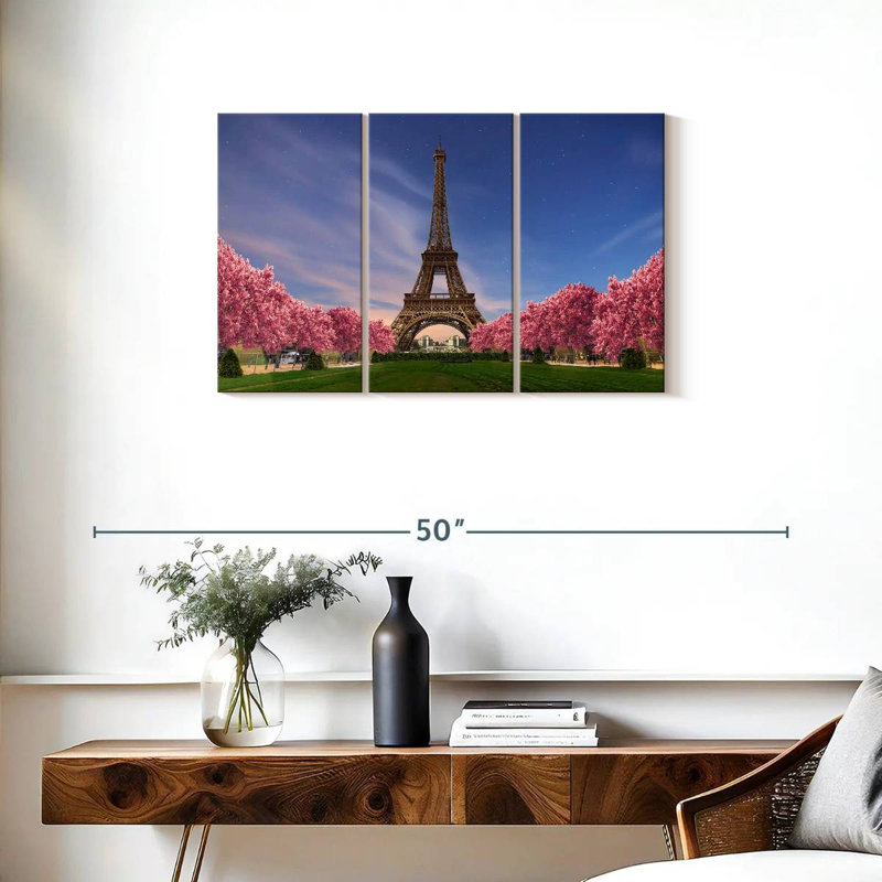 Rorry Eiffel Tower Spring Sunset, 20" H x 33" W