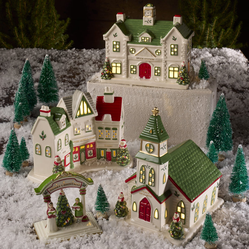 Spode Christmas Tree Village Led Train Station