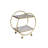 Gray and Gold Iron And Marble Rolling Bar Cart