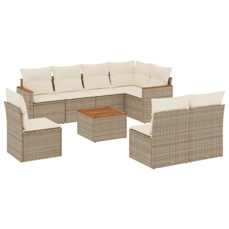 Ensemble de canapé de jardin Vidaxl beige