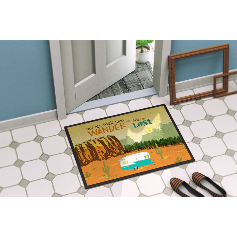Camping-errants de camping de 27 po x 18 po tapis de porte extérieur antidérapant, L 36 po x l 24 po