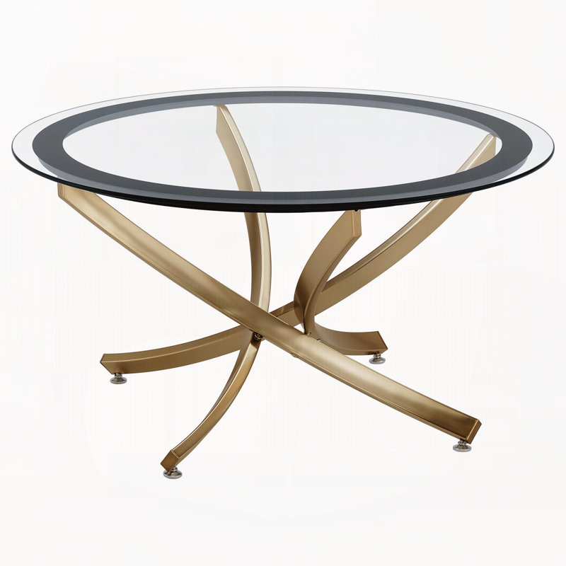 Ensemble de 3 tables basses et tables de bout rondes, Brushed Brass