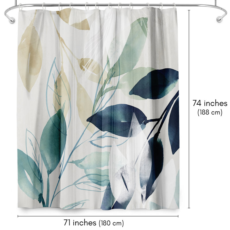Rideau de douche Botanical Green Sleeves II par PI Creative Art