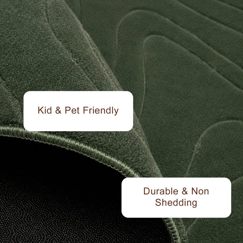 Somos Modern Machine Washable Area Rug, Runner 2'6" x 8', Forest