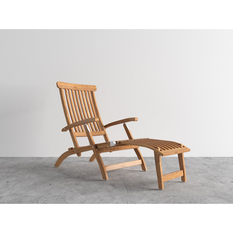 Chaise longue pliante en teck Annica Anders