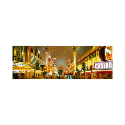 USA, Nevada, Las Vegas, Night - Wrapped Canvas Panoramic Print