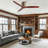52 Inch American Farmhouse Rustic Elegance Classical Solid Wood Low Profile Flush Mount Ceiling Fan Without Light-684851276-684851251