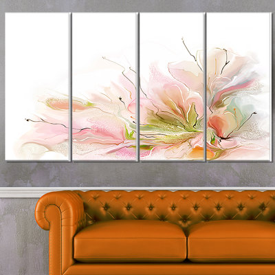 " Floral Abstract Design On White "