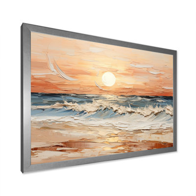 Coastalbeachsand Sandy Serenity Pointillism III - Landscapes Wall Art Living Room