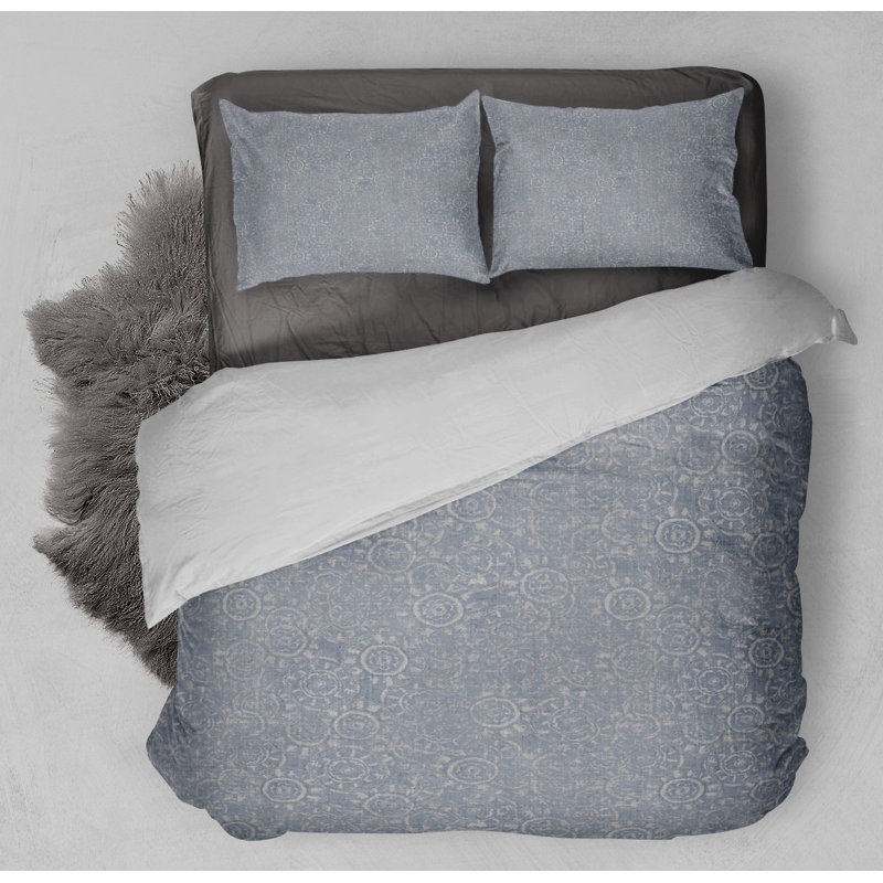 Polyester Twill Floral Duvet Cover, King Duvet Cover + 2 King Pillowcases